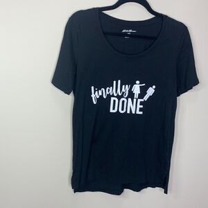Eddie Bauer finally done divorce breakup shirt top Medium (g1)